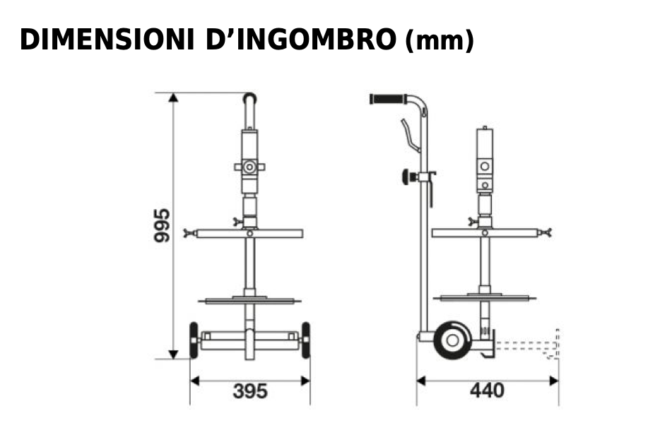 Kit di ingrassaggio carrellato RAASM 64033 per fusti 12-30 kg - immagine 2