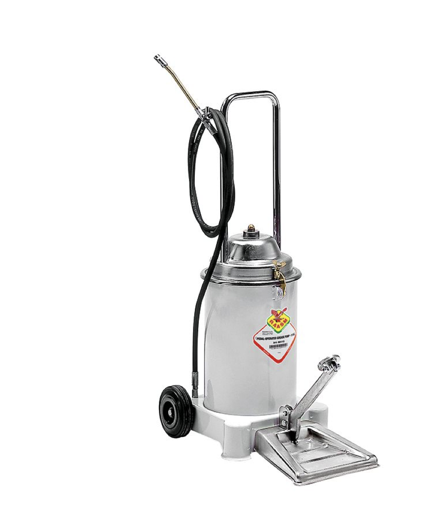 Ingrassatore manuale a pedale carrellato RAASM 68113 con serbatoio da 13 kg ad alta pressione