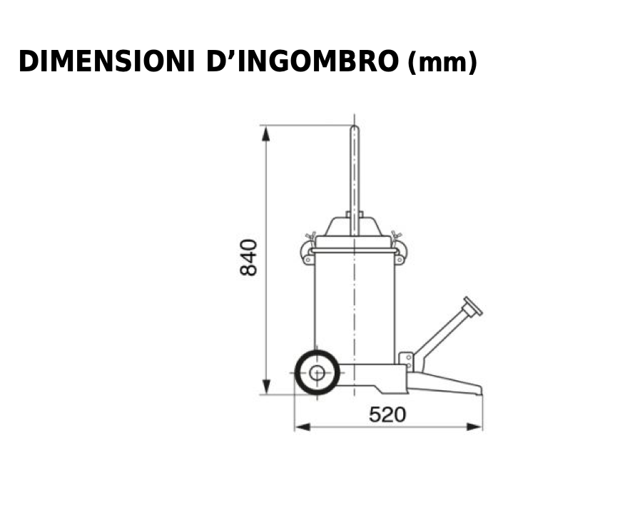 Ingrassatore manuale a pedale carrellato RAASM 68113 con serbatoio da 13 kg ad alta pressione - immagine 2